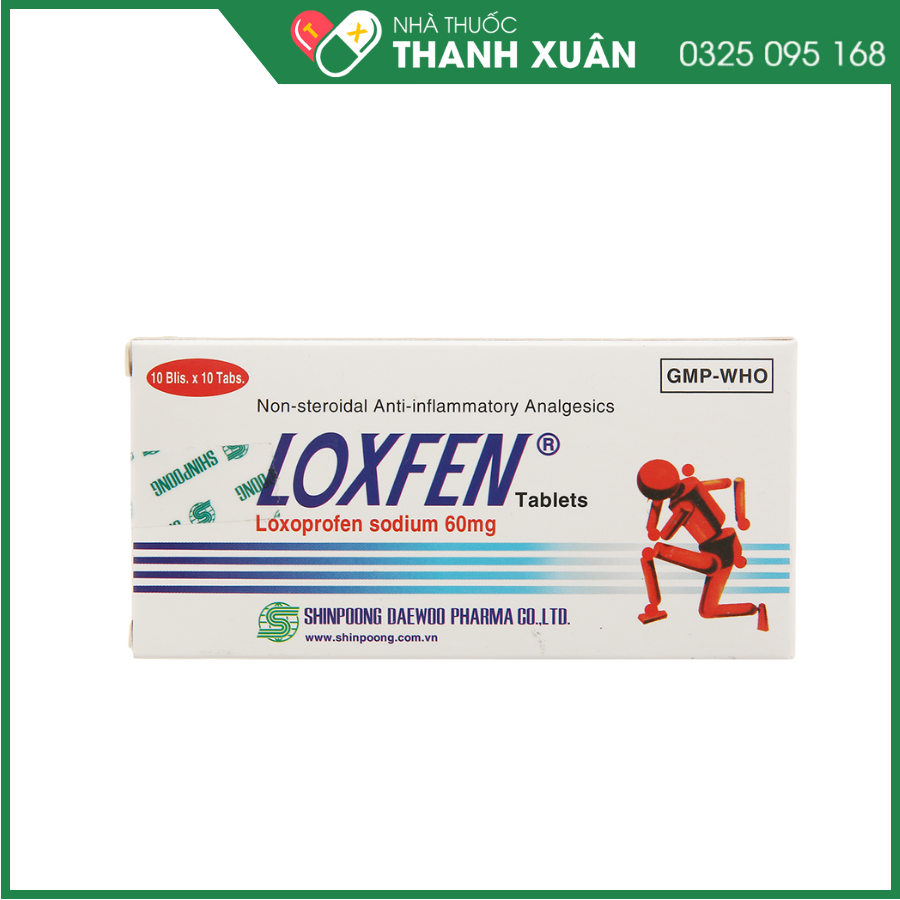 Loxfen 60mg giảm đau, kháng viêm xương khớp (10 vỉ x 10 viên)